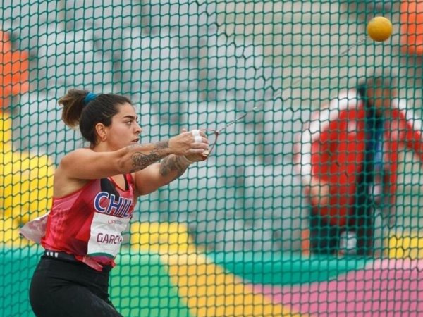 Mariana García en lanzamiento de martillo. Juegos Panamericanos Santiago 2023.