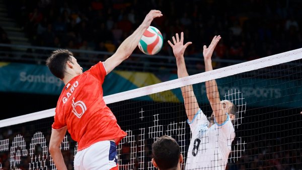 Los Guerreros, selección chilena de vóleibol, en los Juegos Panamericanos Santiago 2023.
