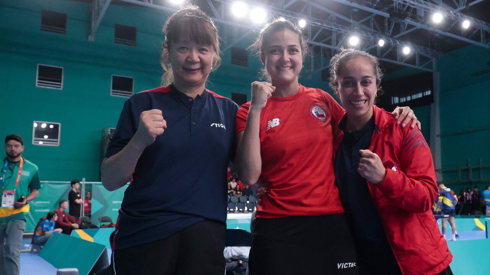 Paulina Vega, Daniela Ortega y Tania Zeng en los Juegos Panamericanos Santiago 2023