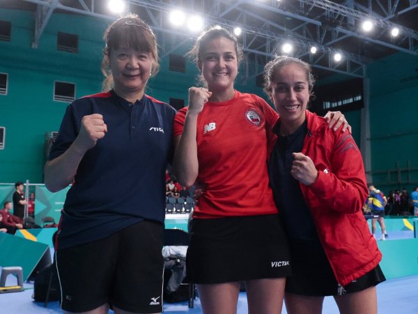 Paulina Vega, Daniela Ortega y Tania Zeng en los Juegos Panamericanos Santiago 2023