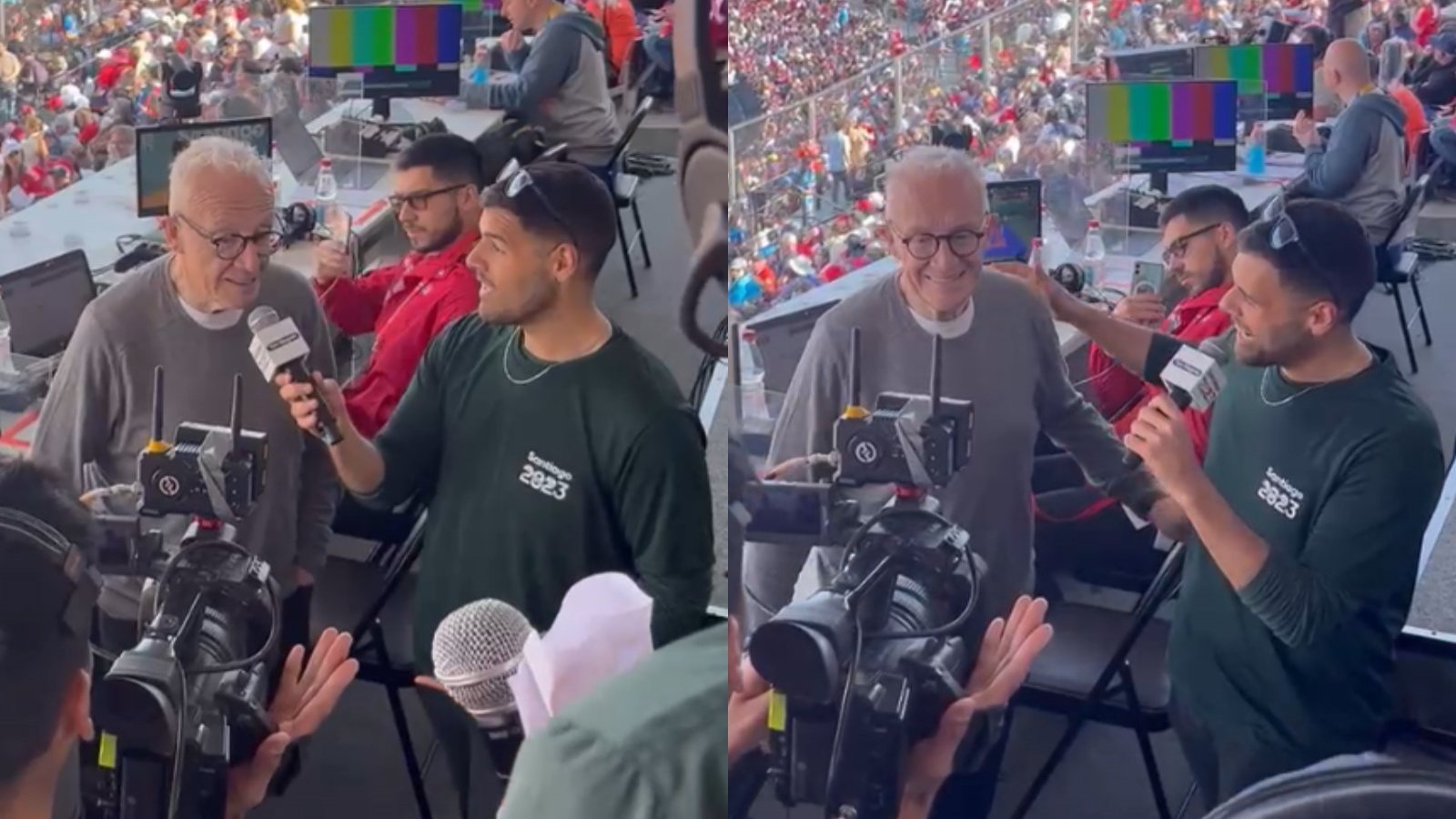 Entre aplausos y gritos: Pedro Carcuro es ovacionado por el público en el Estadio Nacional