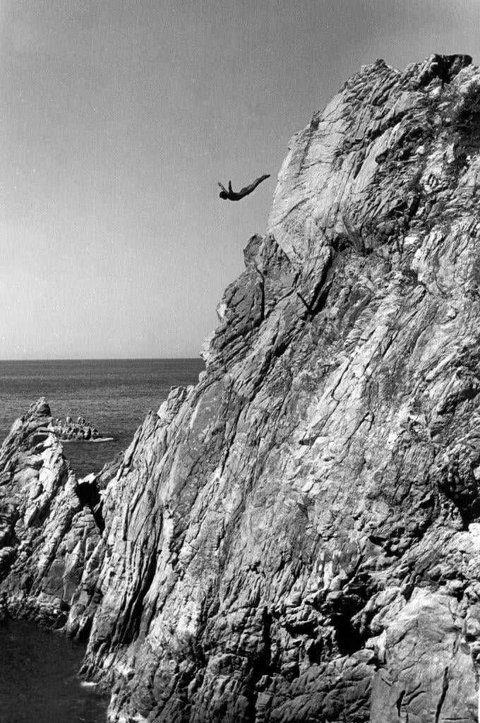 Un clavadista de La Quebrada en Acapulco