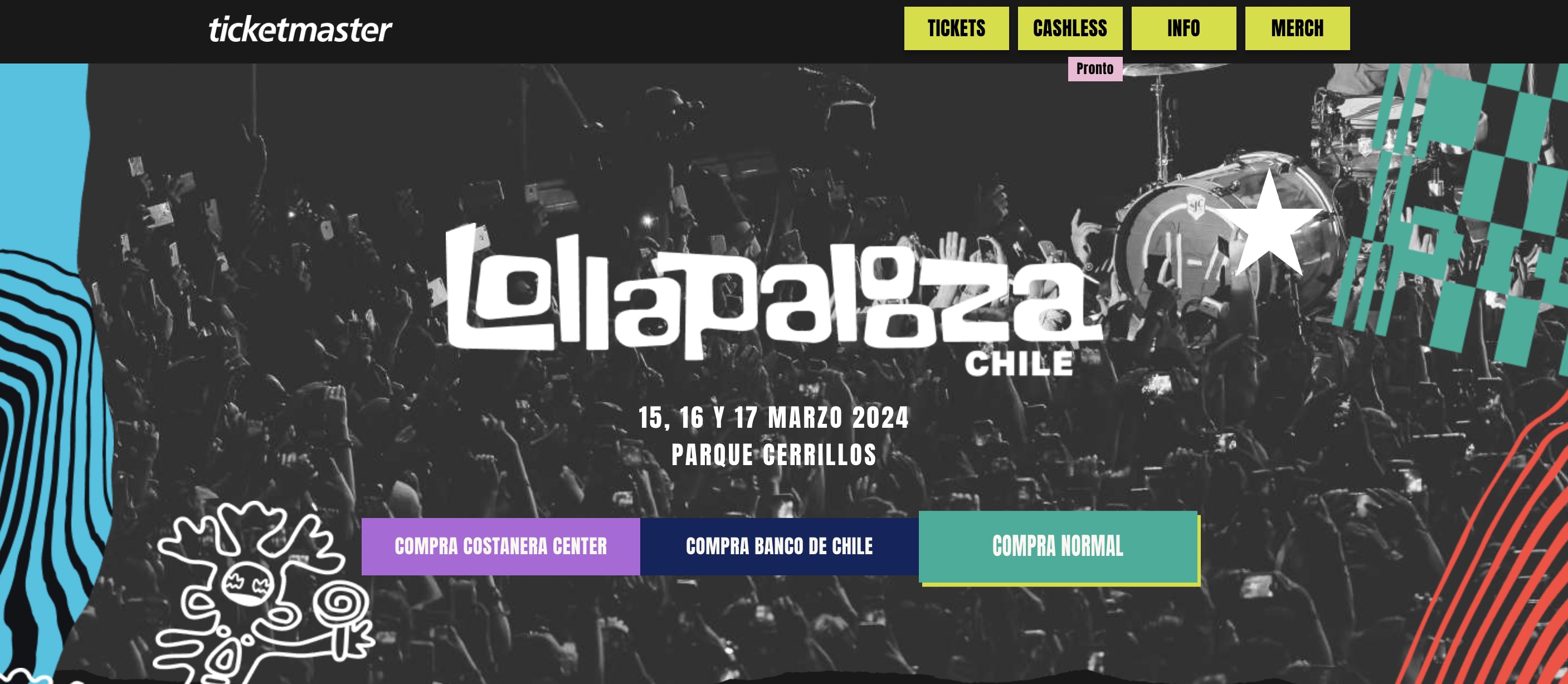 Página web de Lollapalooza 2024