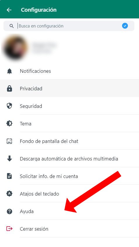 Cómo ingresar a Ayuda de WhatsApp Web