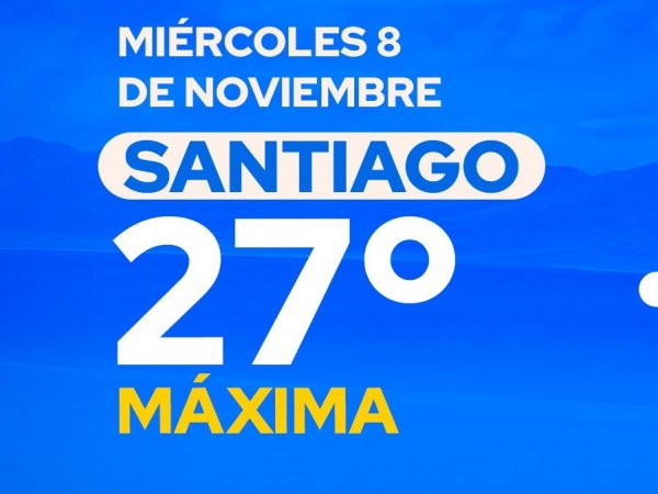El tiempo en Santiago: miércoles 8 de noviembre 2023