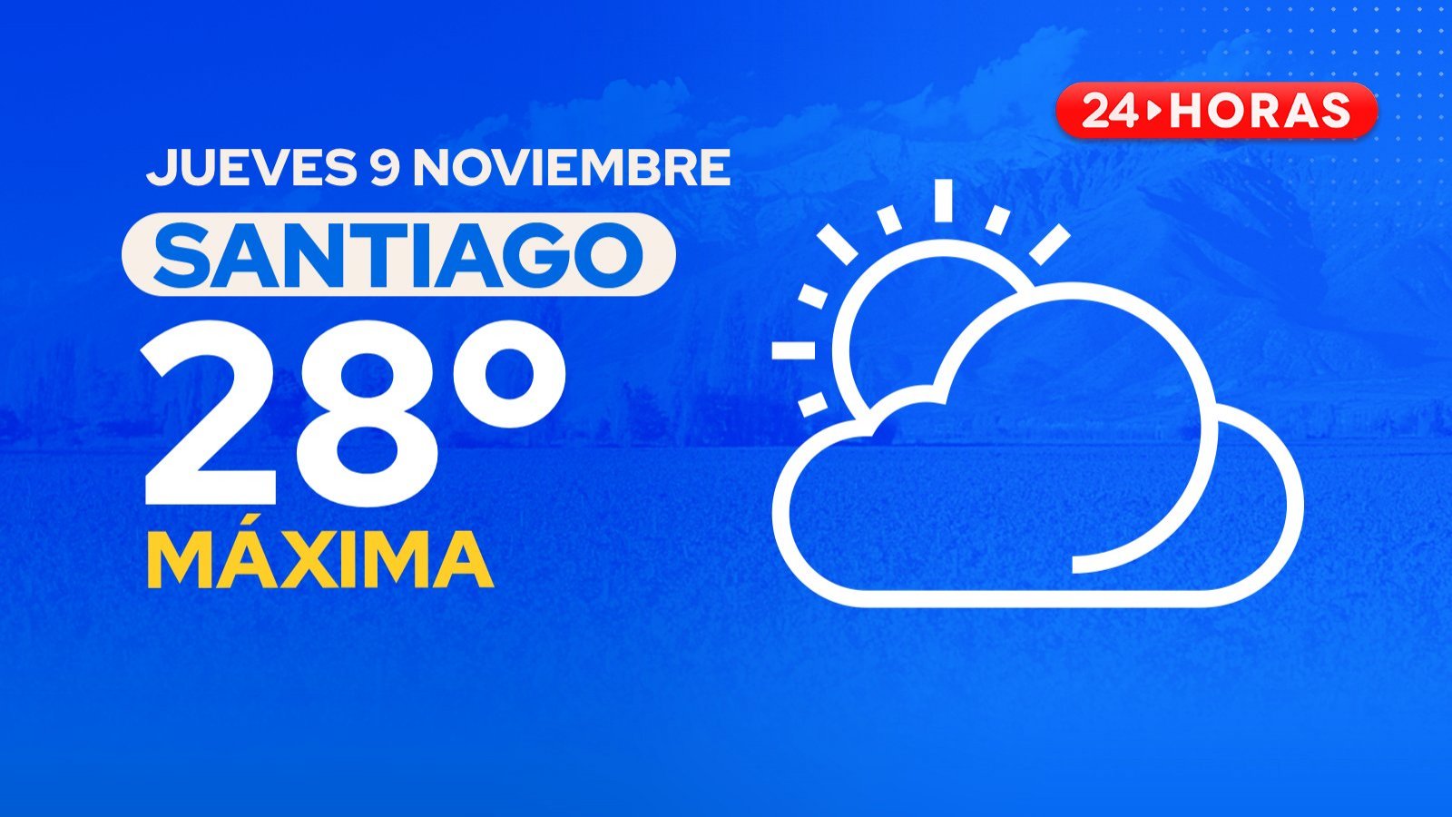 El tiempo en Santiago: jueves 9 de noviembre 2023