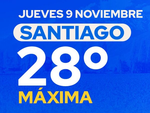 El tiempo en Santiago: jueves 9 de noviembre 2023