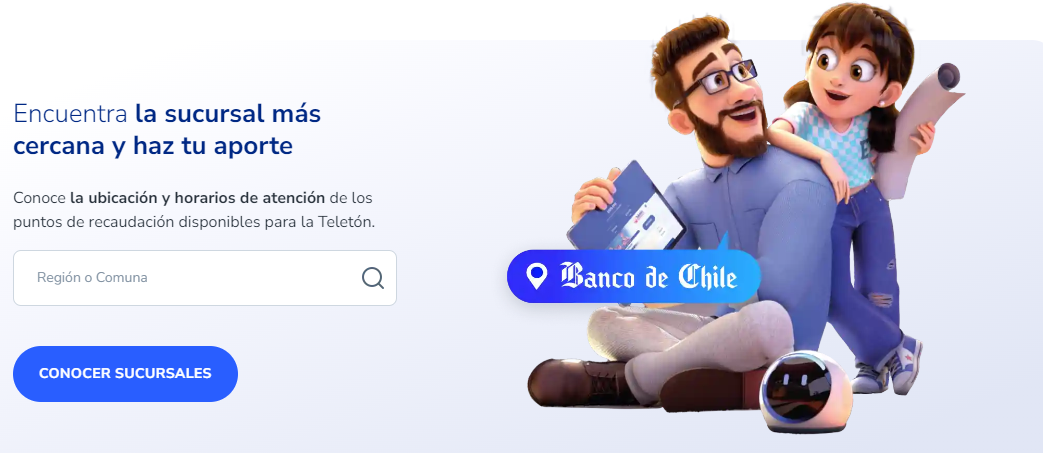 Buscador de sucursales banco de Chile
