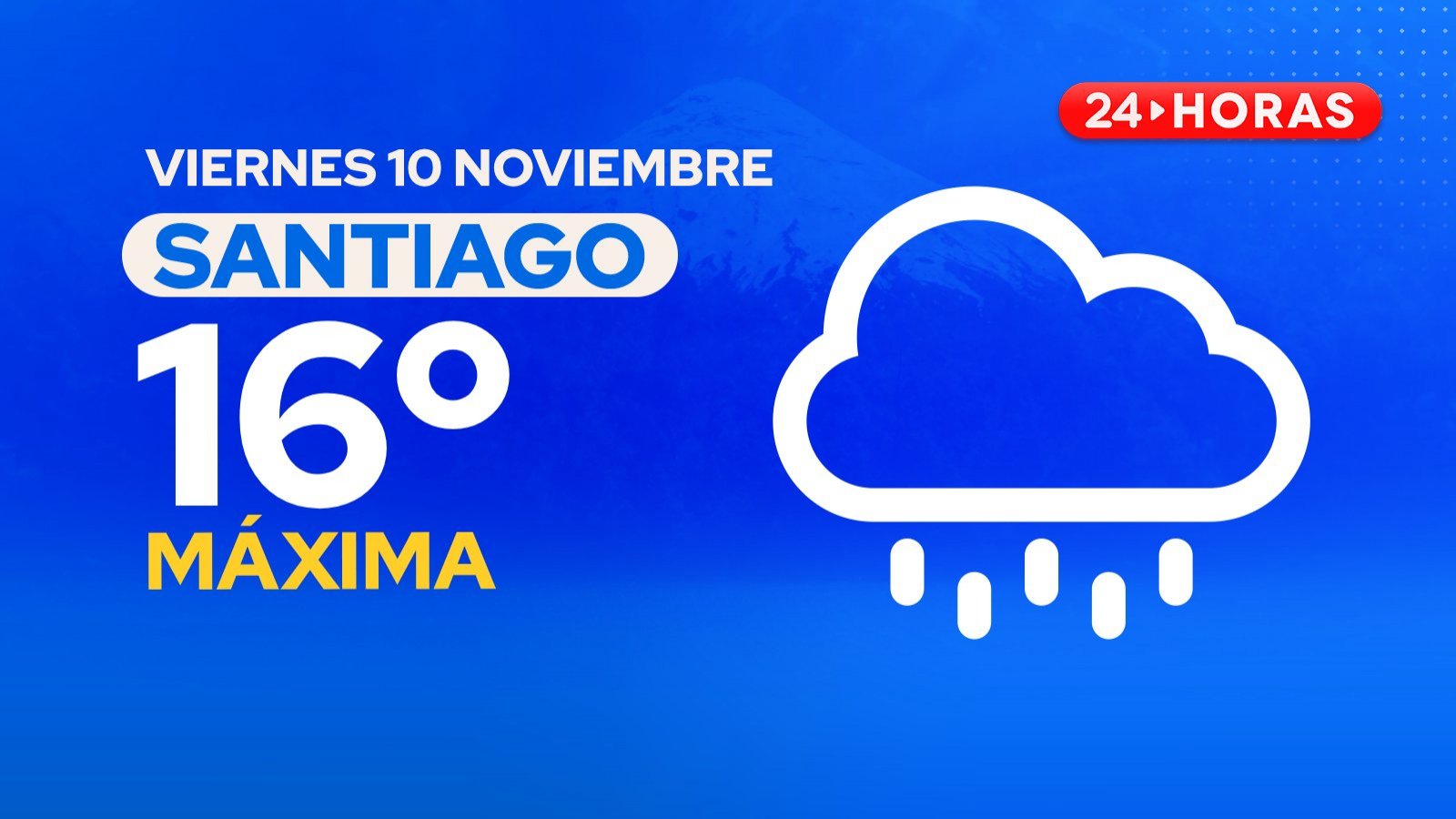 El tiempo en Santiago: viernes 10 de noviembre 2023