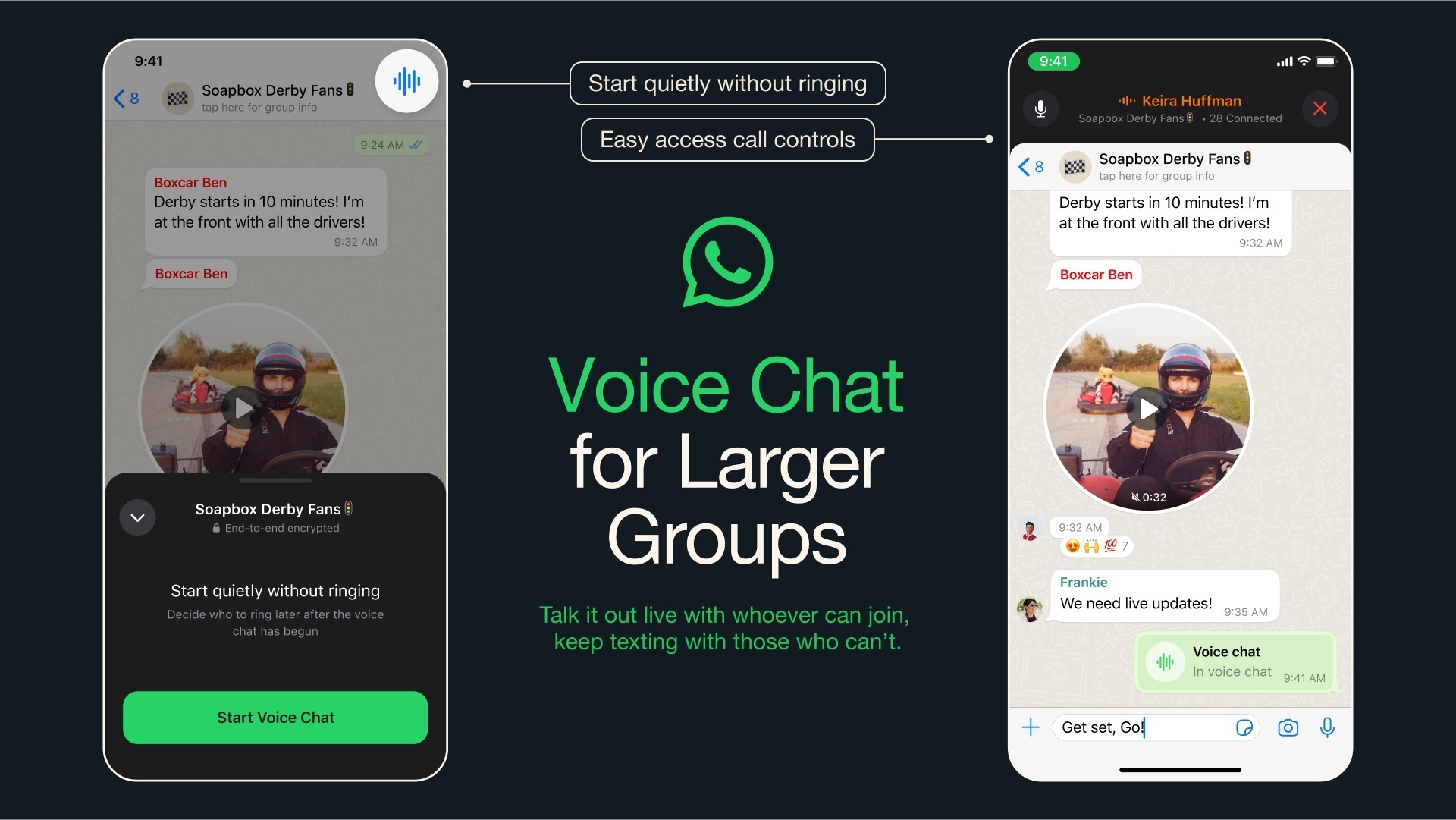 Nuevos chat de voz grupales en WhatsApp