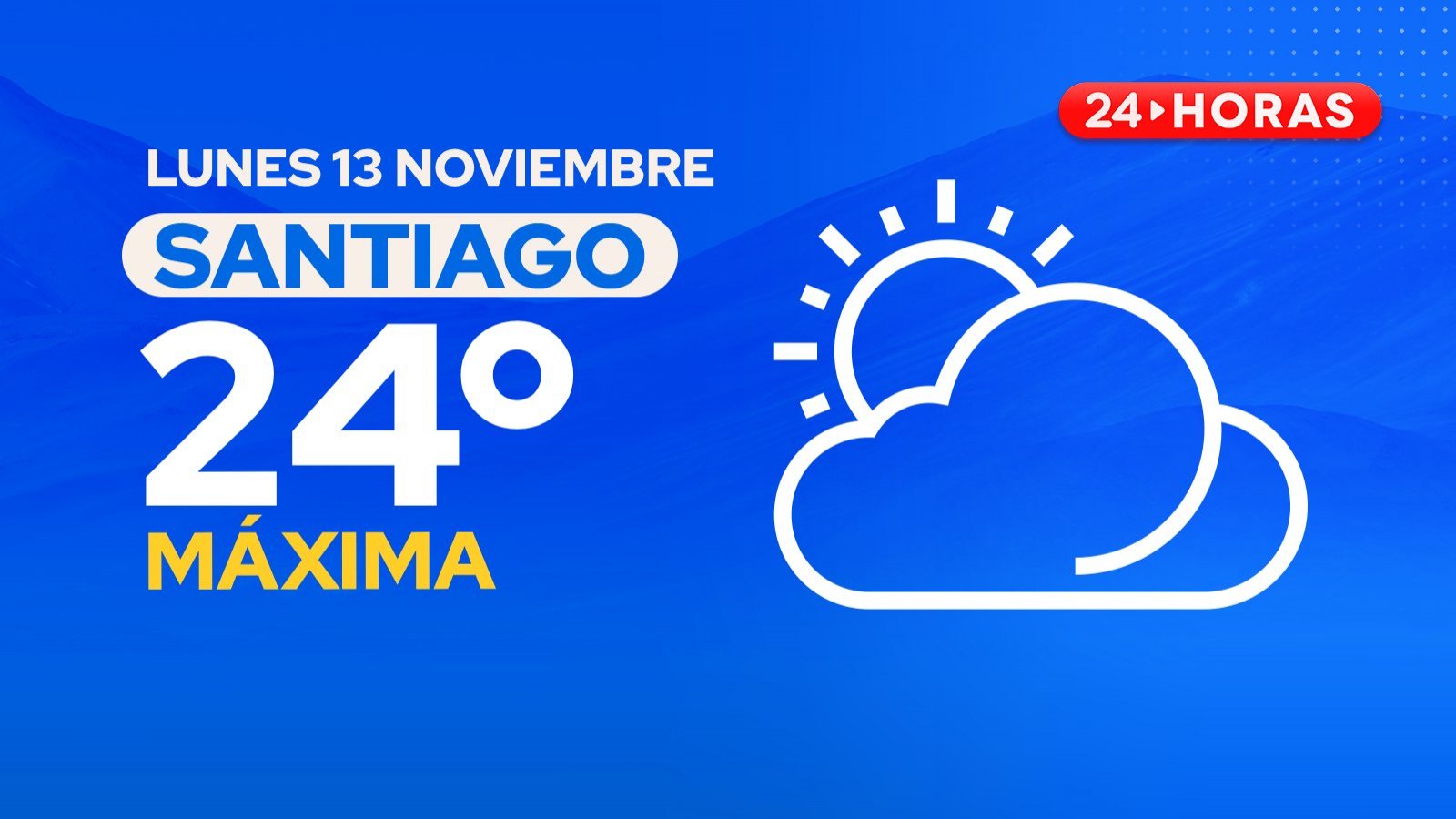 El tiempo en Santiago: lunes 13 de noviembre 2023