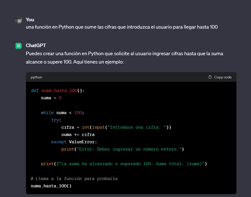 Código en Chatgpt