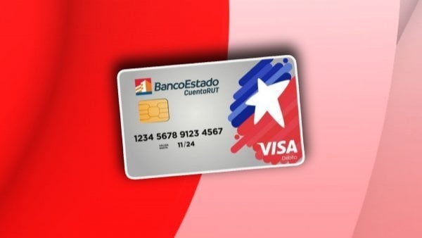 Imagen de una tarjeta CuentaRUT de BancoEstado