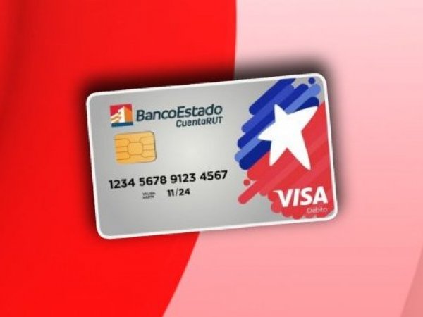 Imagen de una tarjeta CuentaRUT de BancoEstado