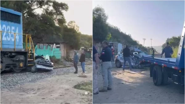 Accidente entre auto y tren en Concón