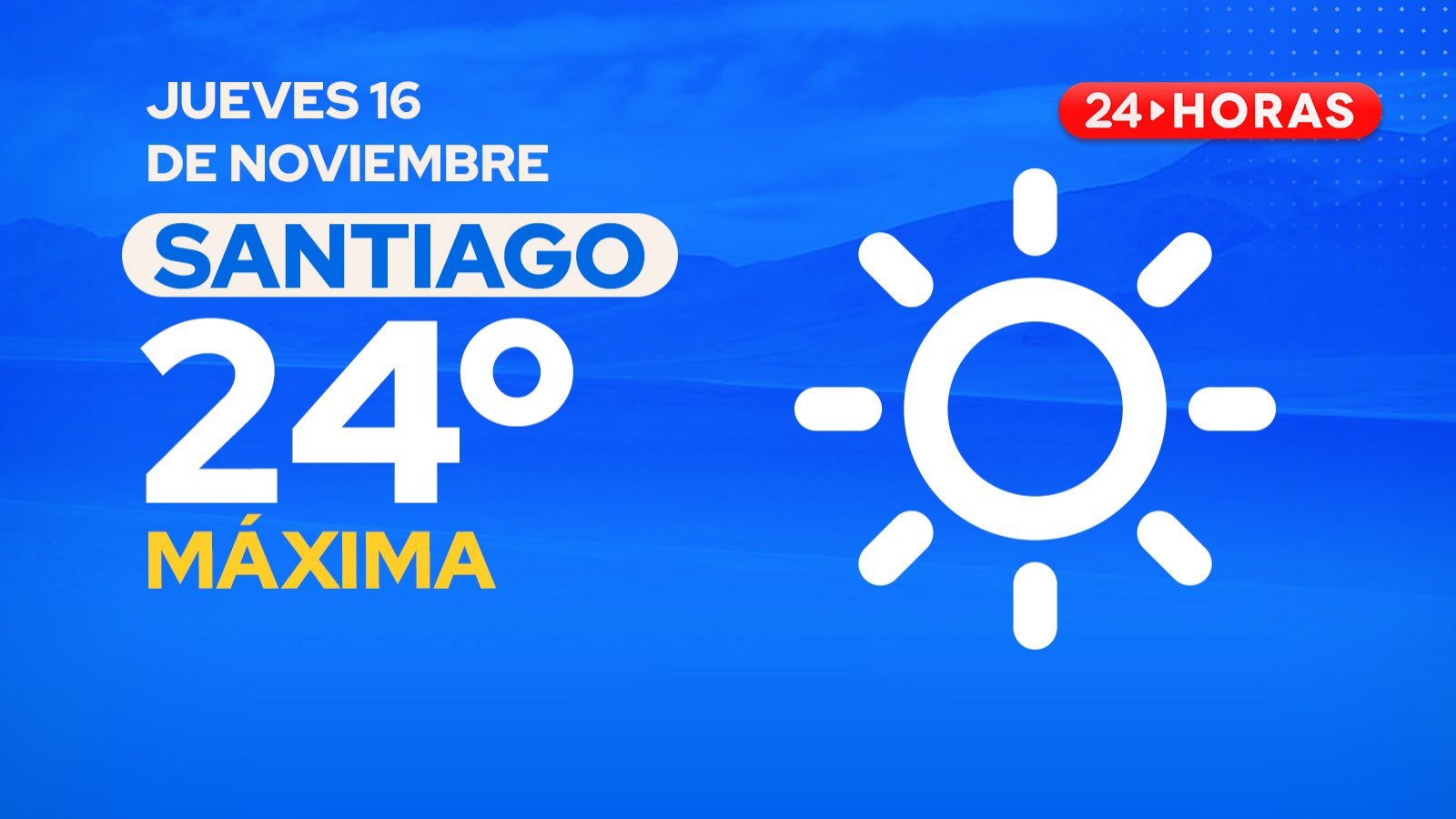 El tiempo en Santiago: jueves 16 de noviembre 2023