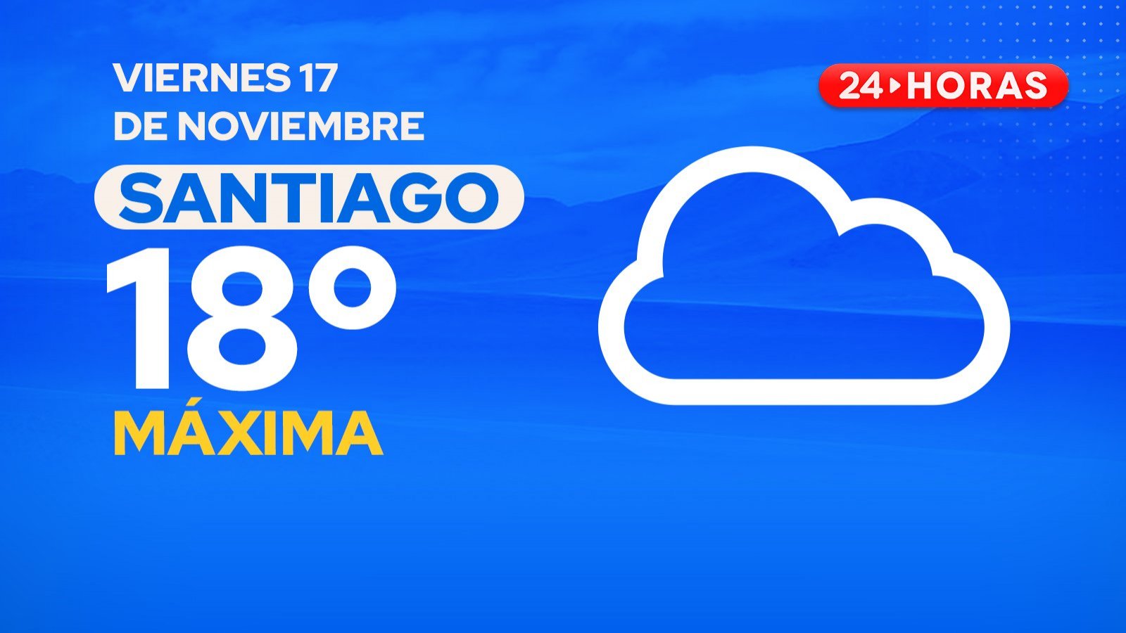 El tiempo en Santiago: viernes 17 de noviembre 2023