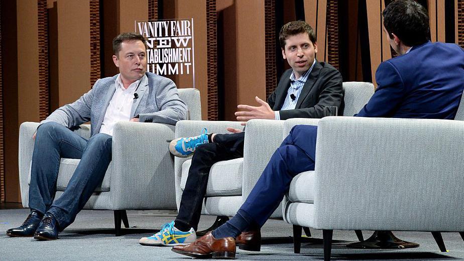 Sam Altman y Elon Musk en una conferencia