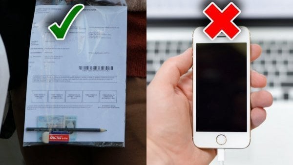 Fila para rendir prueba