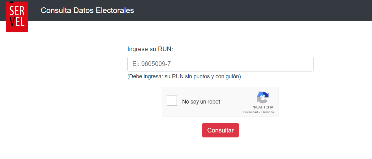 Consulta datos electorales Servel
