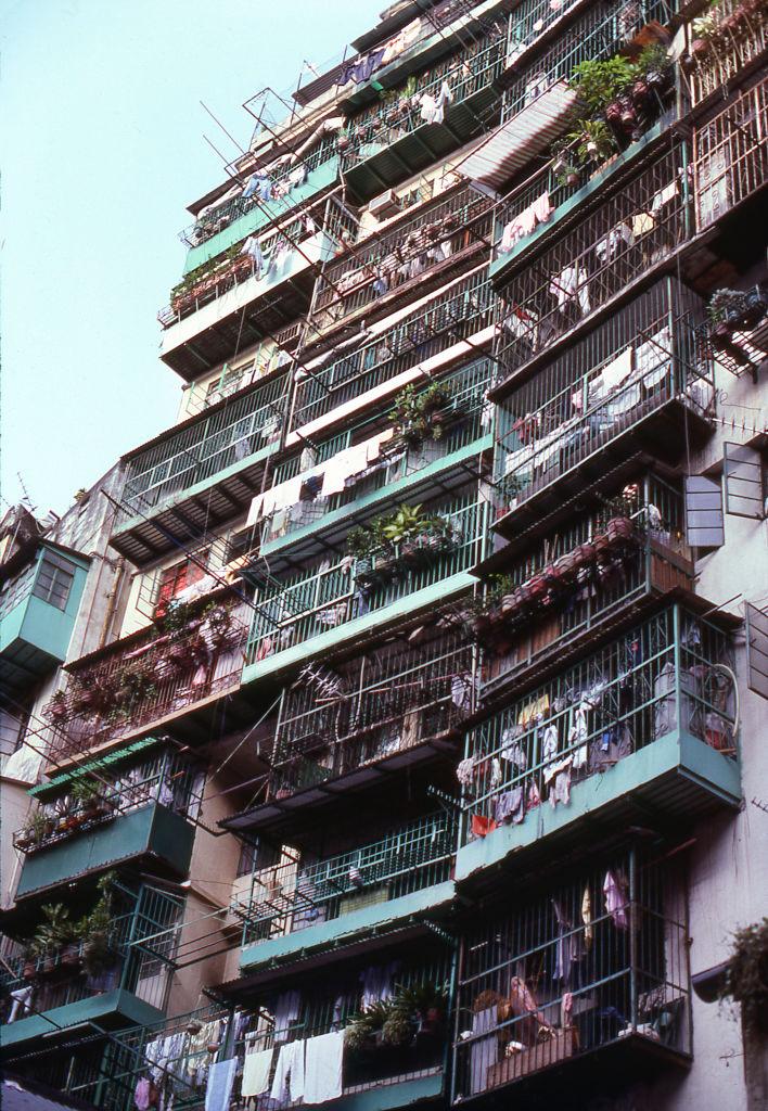 Balcones de un edificio alto