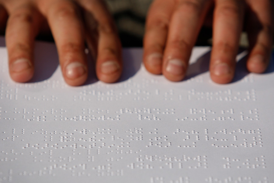 Persona con discapacidad visual. Braille. Subsidio de discapacidad mental