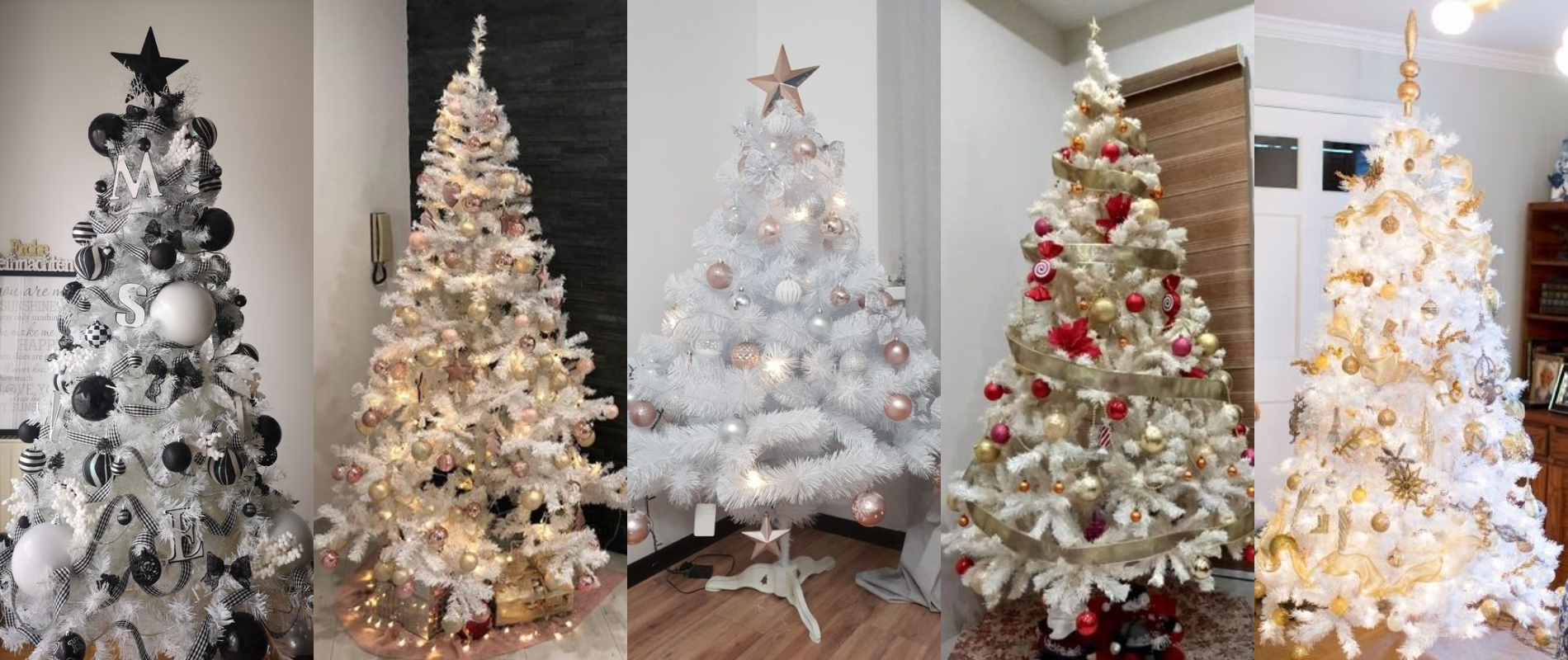 Decoración árbol blanco. Decoración de árbol de navidad.