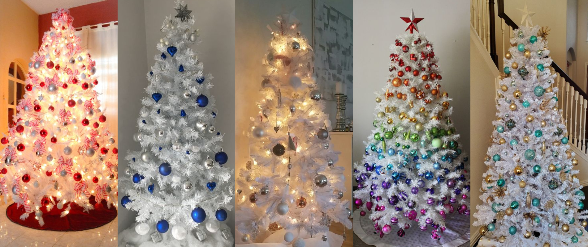 Decoración árbol blanco Navidad. Decoración de árbol de navidad.