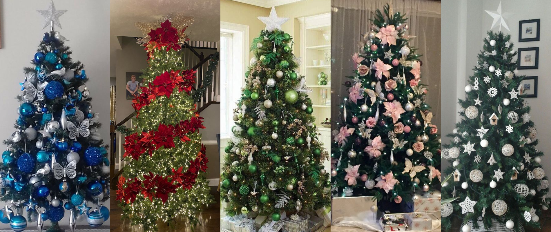 Decoración monocromática. Decoración de árbol de navidad.
