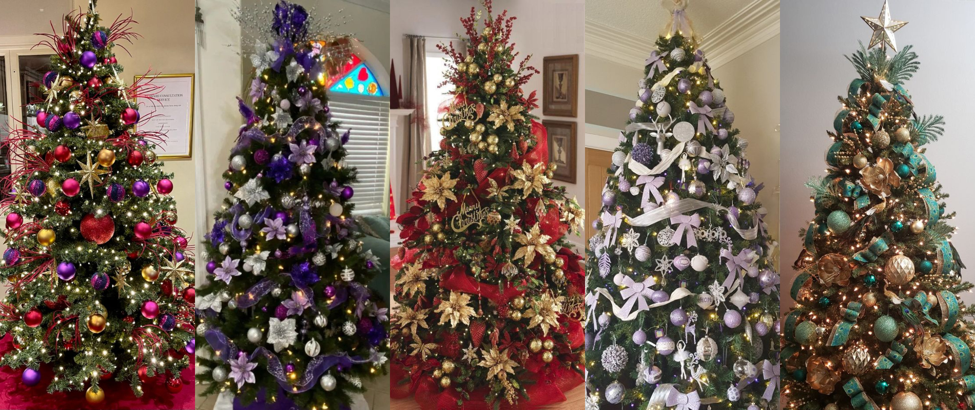 Decoración navideña maximalista. Decoración de árbol de navidad.