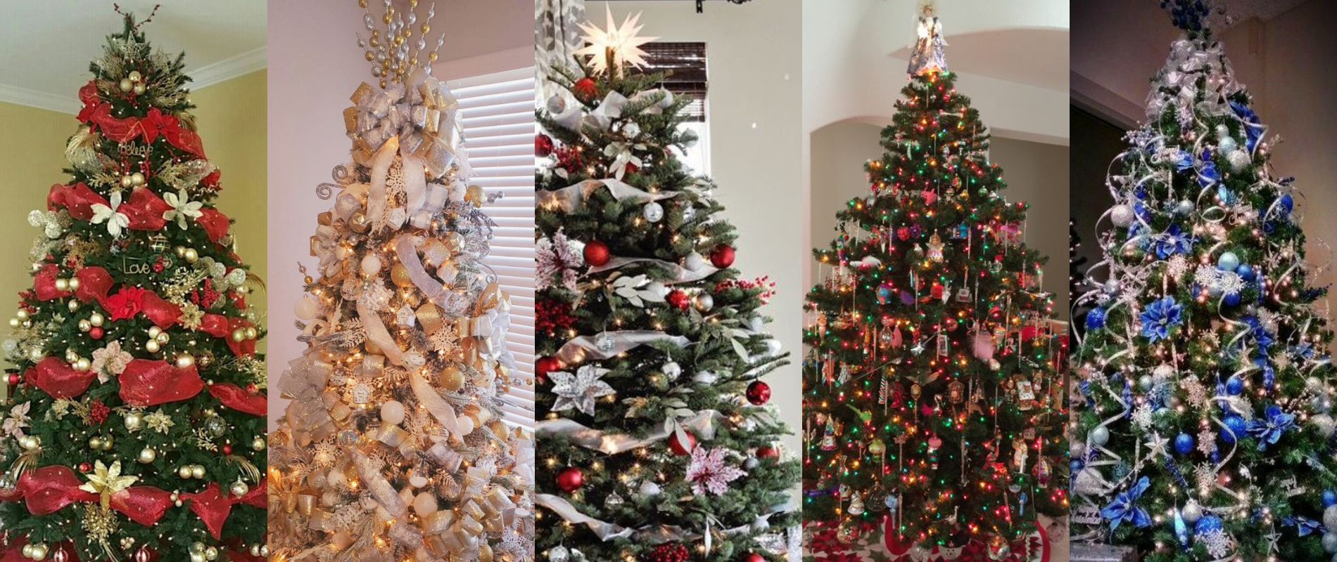 Decoración maximalista Navidad. Decoración de árbol de navidad.