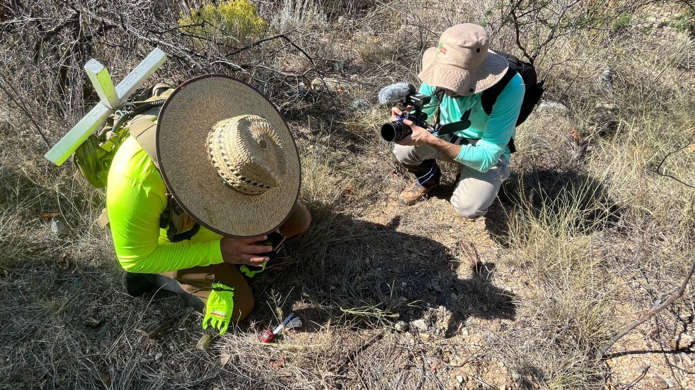 El videógrafo José María Rodero subió el Cerro Picudo acompañado por Chaparrito.