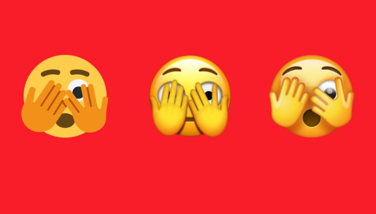 Emoji tapándose la cara