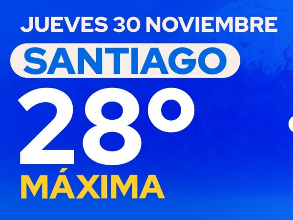 El tiempo en Santiago: jueves 30 de noviembre 2023