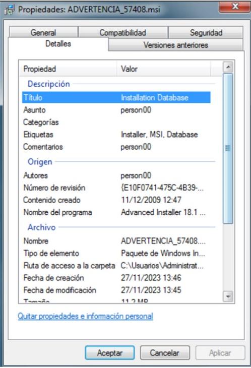 Instalación del virus bancario