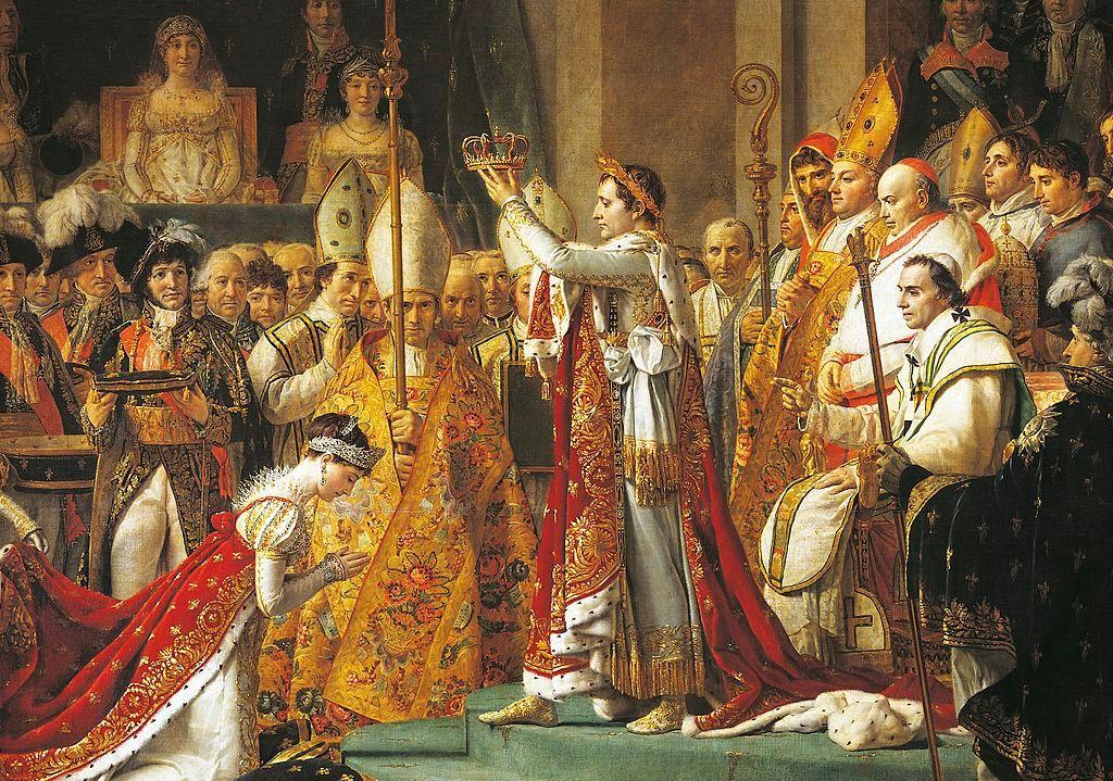 Pintura de la coronación de Josefina por Napoleón. 