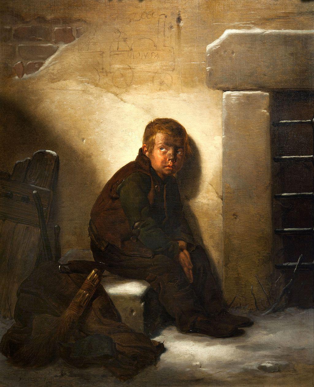 "El deshollinador", de Giuseppe Molteni, 1840.