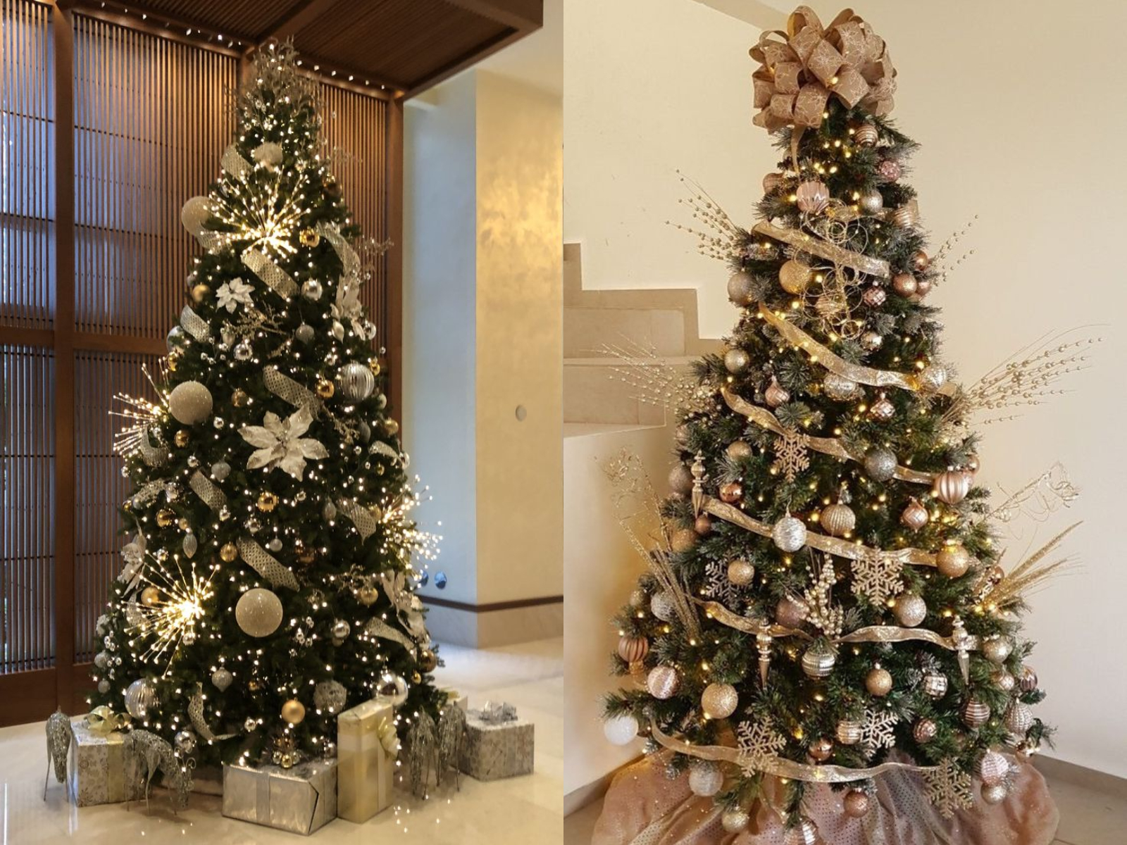Decoración dorada y plateada para tu árbol navideño
