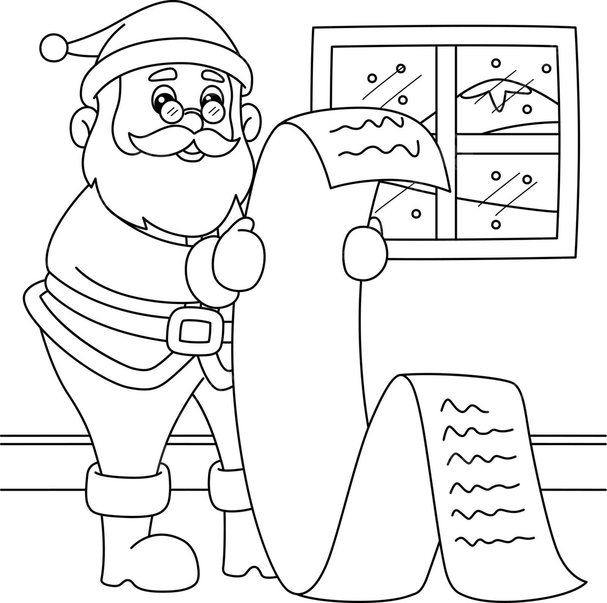 Viejito pascuero, santa claus, papa noel. Dibujos de navidad para colorear.