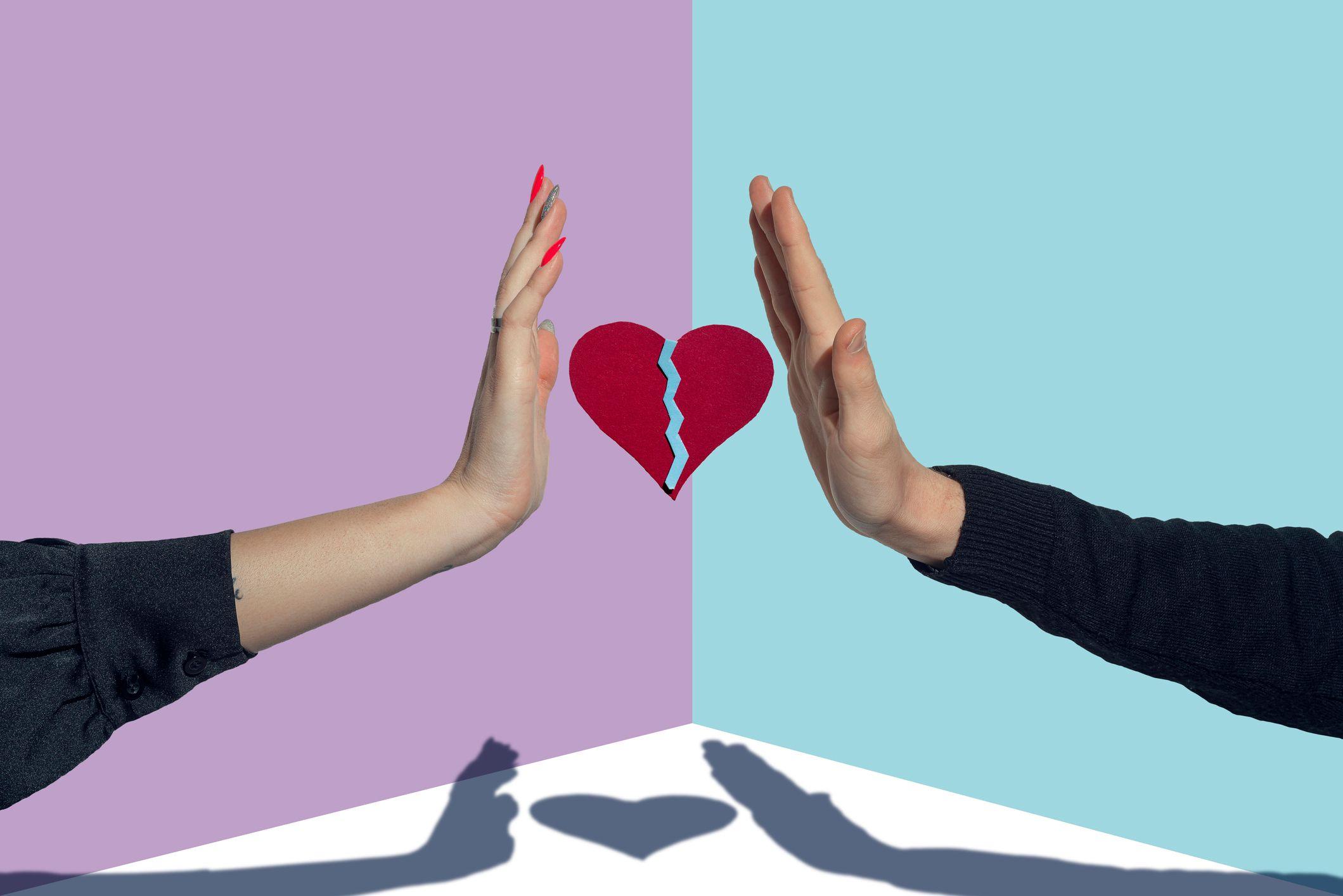 ilustración de un corazón roto
