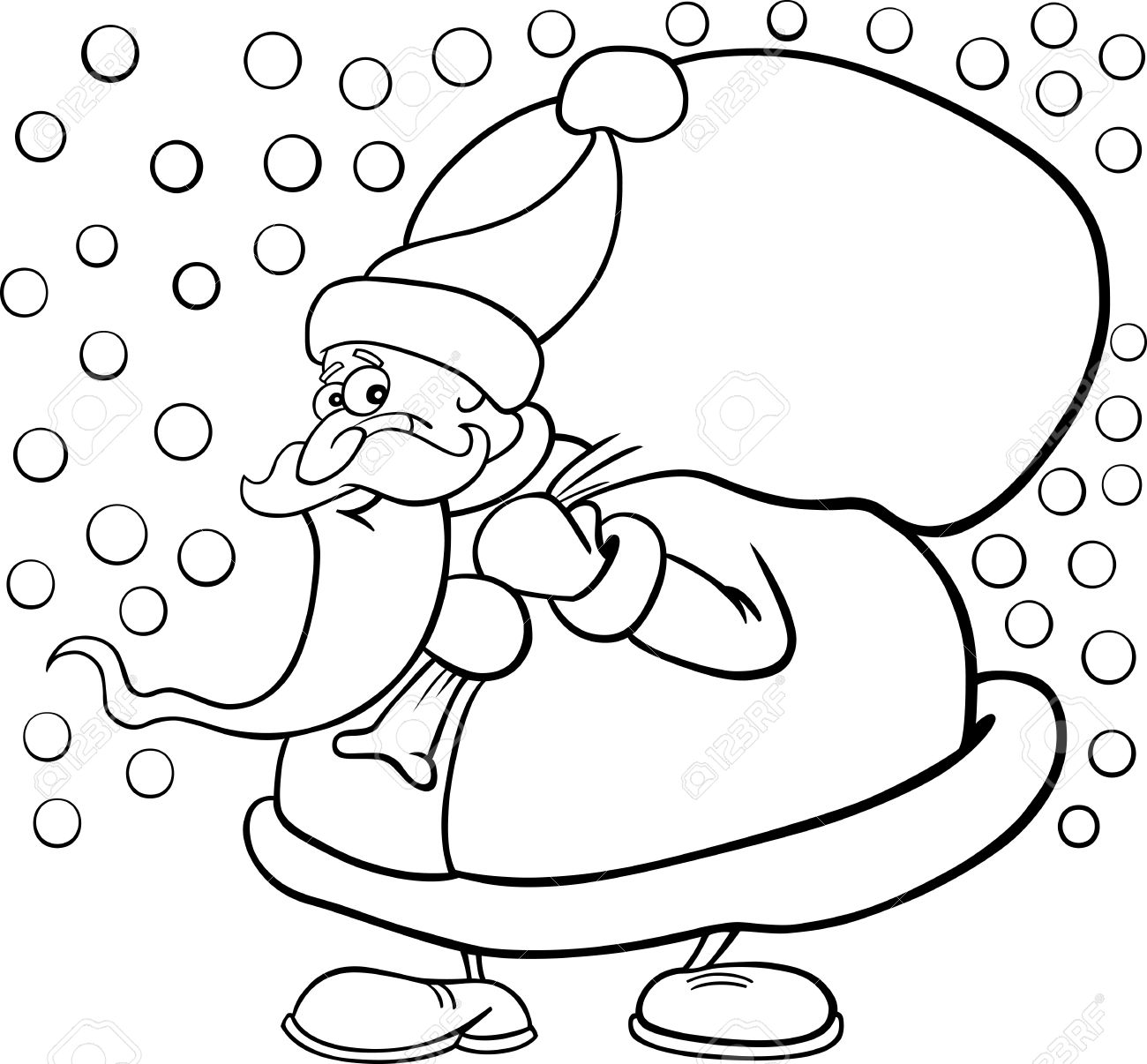 Viejito pascuero, santa claus, papa noel. Dibujos de navidad para colorear.