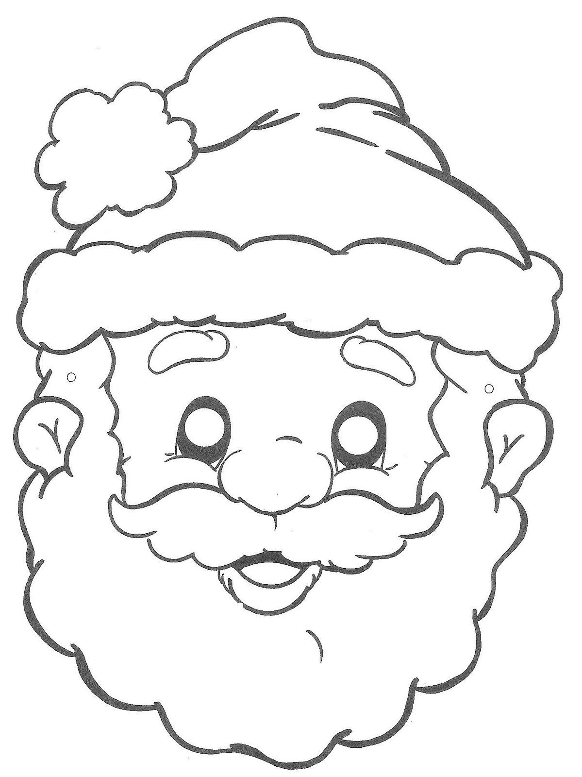 Viejito pascuero, santa claus, papa noel. Dibujos de navidad para colorear.