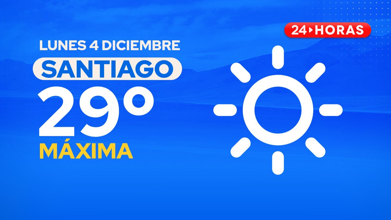 El tiempo en Santiago: lunes 4 diciembre 2023