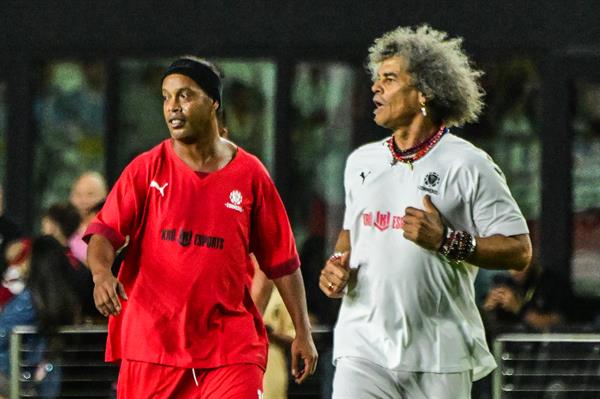 Ronaldinho y el Pibe Valderrama