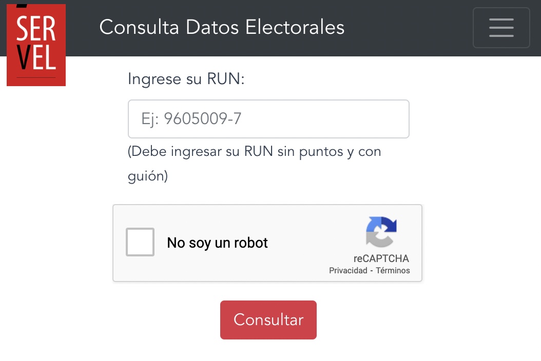 Consulta Servel vocales de mesa