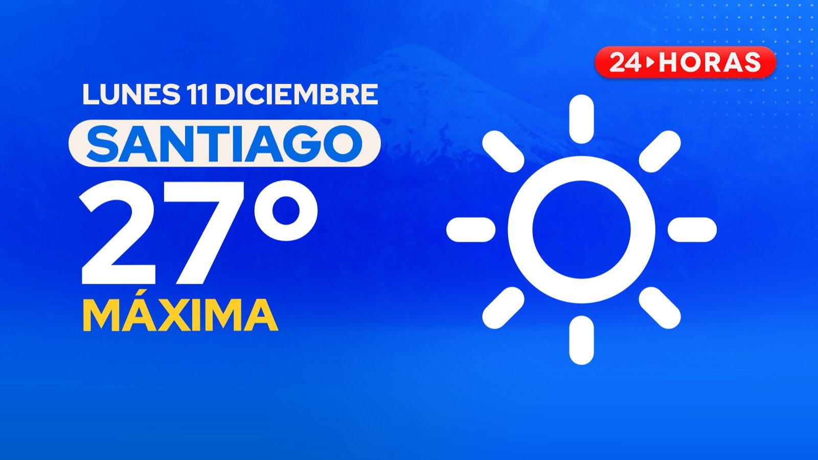 El tiempo en Santiago: lunes 11 diciembre 2023