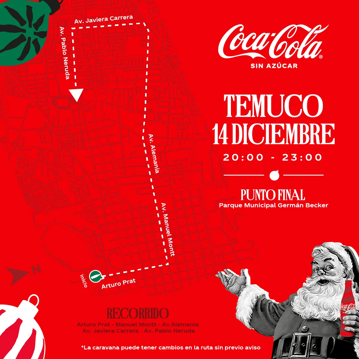 Temuco - Recorridos de Coca Cola Navidad 2023