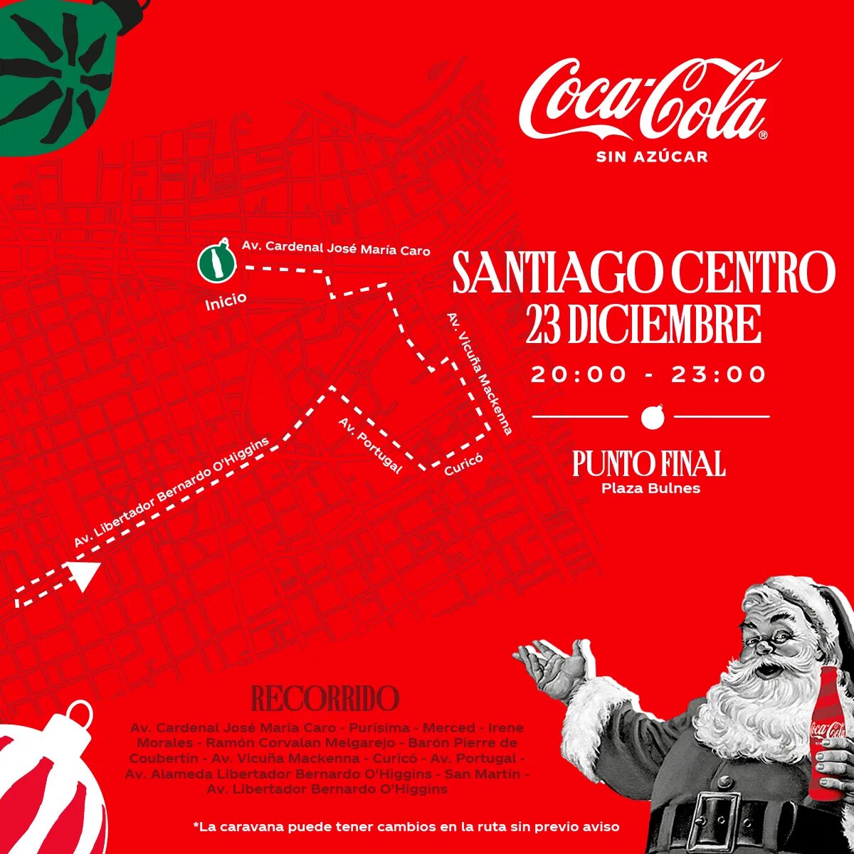 Santiago centro - caravana coca cola