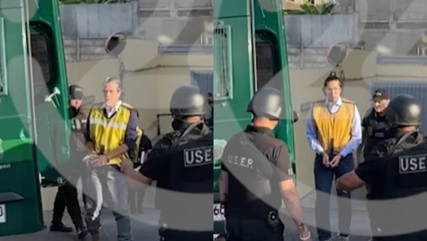 VIDEO EXCLUSIVO: Andrade y Contreras fueron encrillados y esposados tras término de formalización