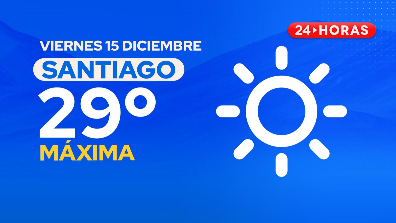 El tiempo en Santiago: viernes 15 diciembre 2023